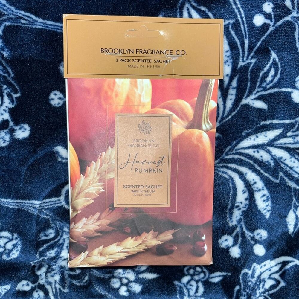 NWT! 2pc Home Fragrance “Harvest Pumpkin” Votives & Scented Sachets Set - Picture 2 of 6